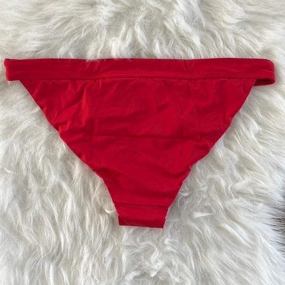 Andie Swim The Banded Cheeky Bikini Bottom in Cherry Red Size XL - Picture 4 of 8